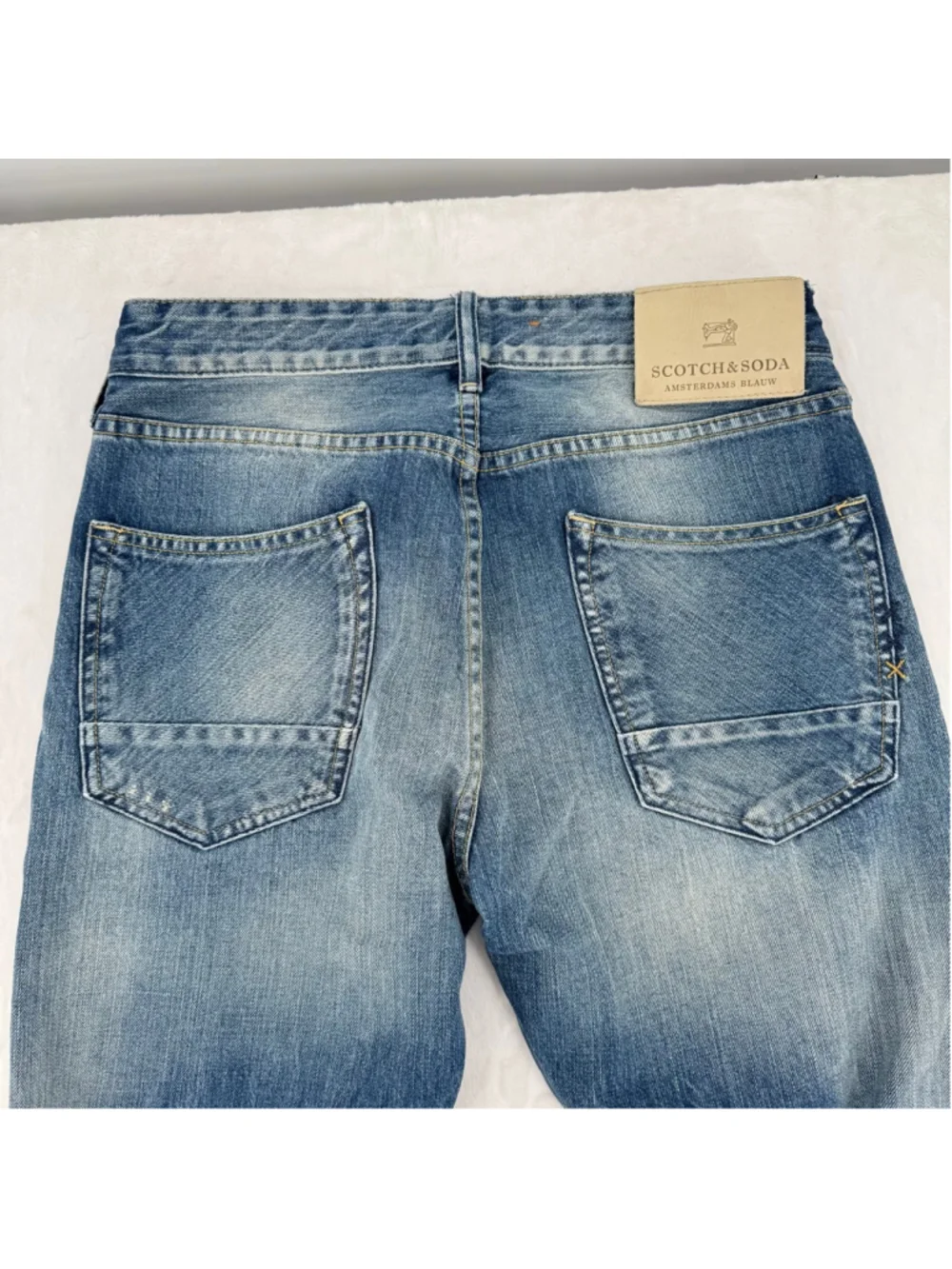 Scotch & Soda Drake Jeans Raw Hem Perfect Vintage Fade Button Fly Men's 32x29